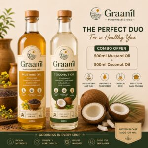 Perfect Duo (500ml Mustard Oil + 500ml Coconut Oil)