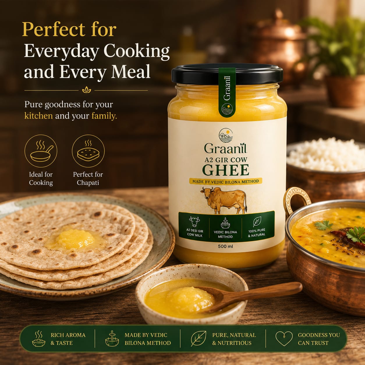 A2 Gir Cow Desi Ghee - 1L - Image 2
